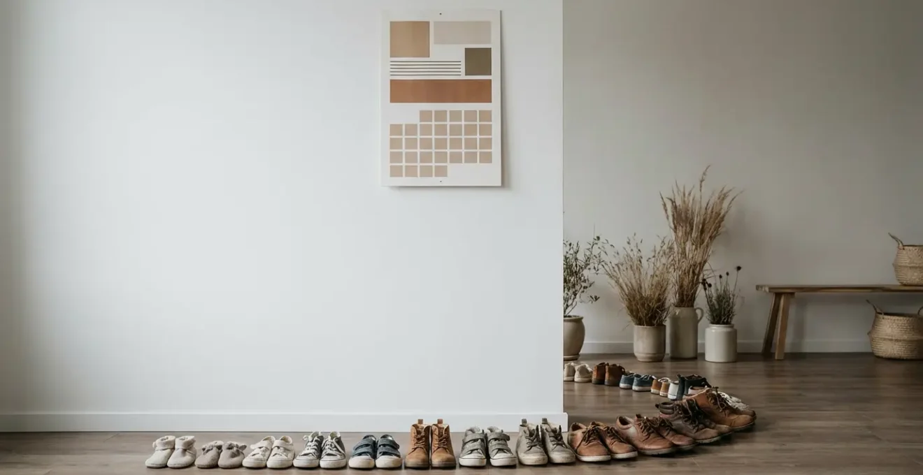 Calendario con piedini di bambino che crescono progressivamente