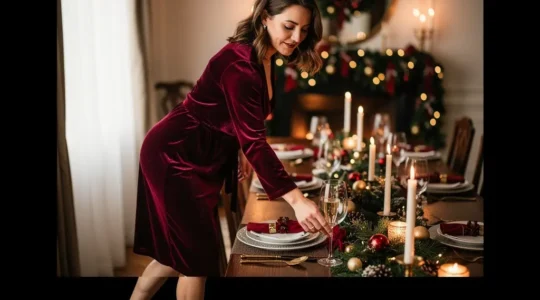 Outfit natalizio elegante ma comodo per il pranzo di Natale a casa