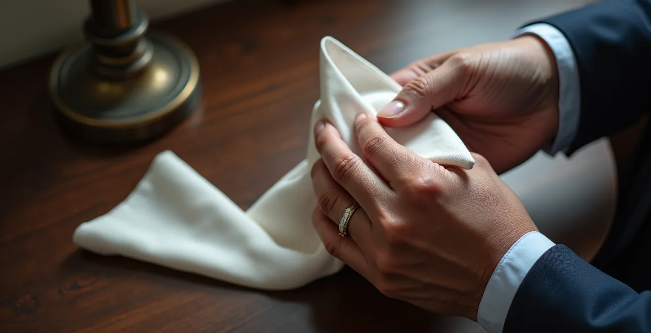 Tecniche di piegatura pochette da taschino per cerimonie formali