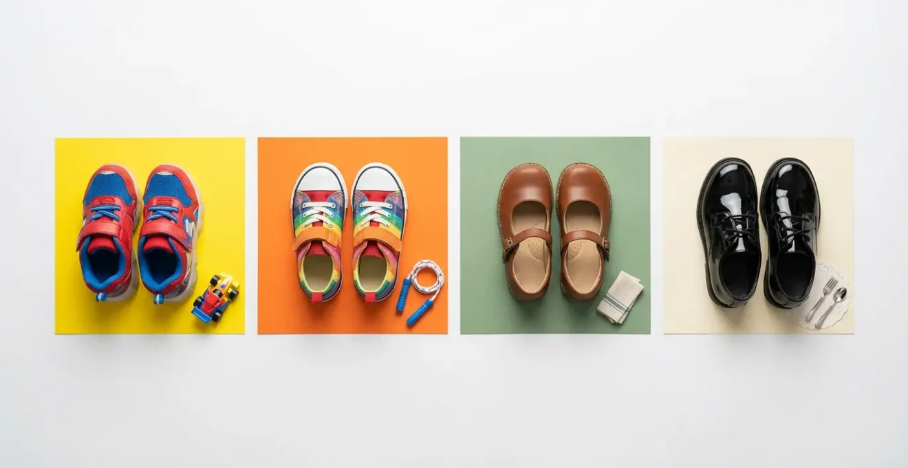 Infografica visuale con scala di formalità per occasioni e abbigliamento bambini