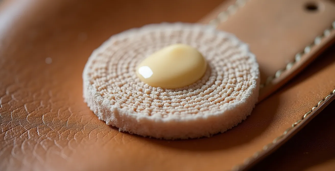 Dettaglio ravvicinato della tecnica circolare per pulire la pelle con latte detergente