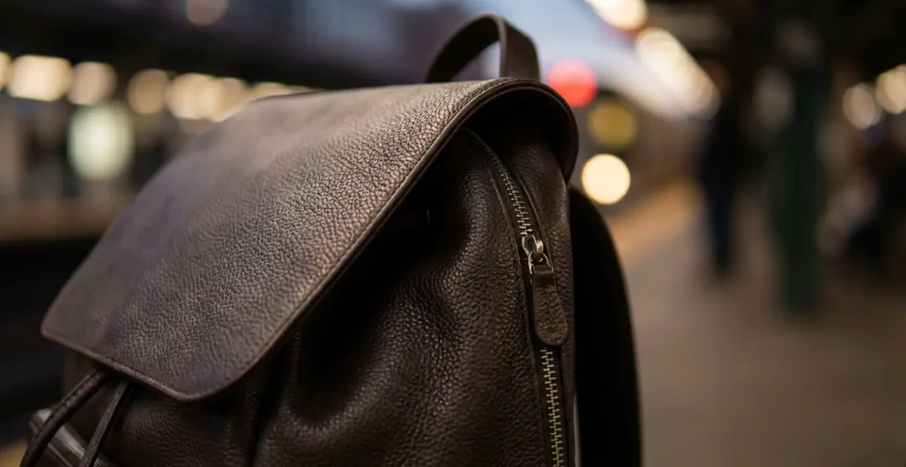 Dettaglio di uno zaino professionale con tasche di sicurezza strategicamente posizionate